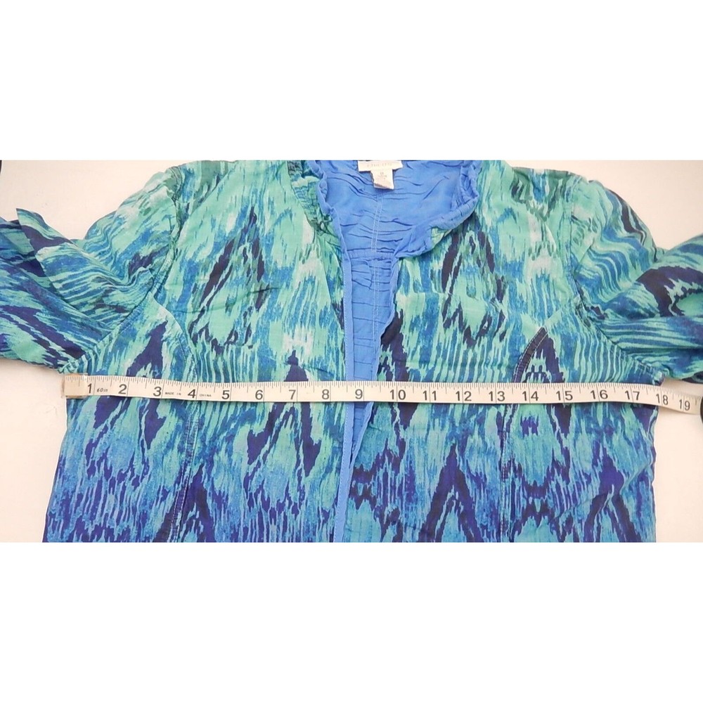 Chico's Women Blazer Sz 0/S Long Sleeve Open Front Basic Mid Length Casual - Picture 7 of 9